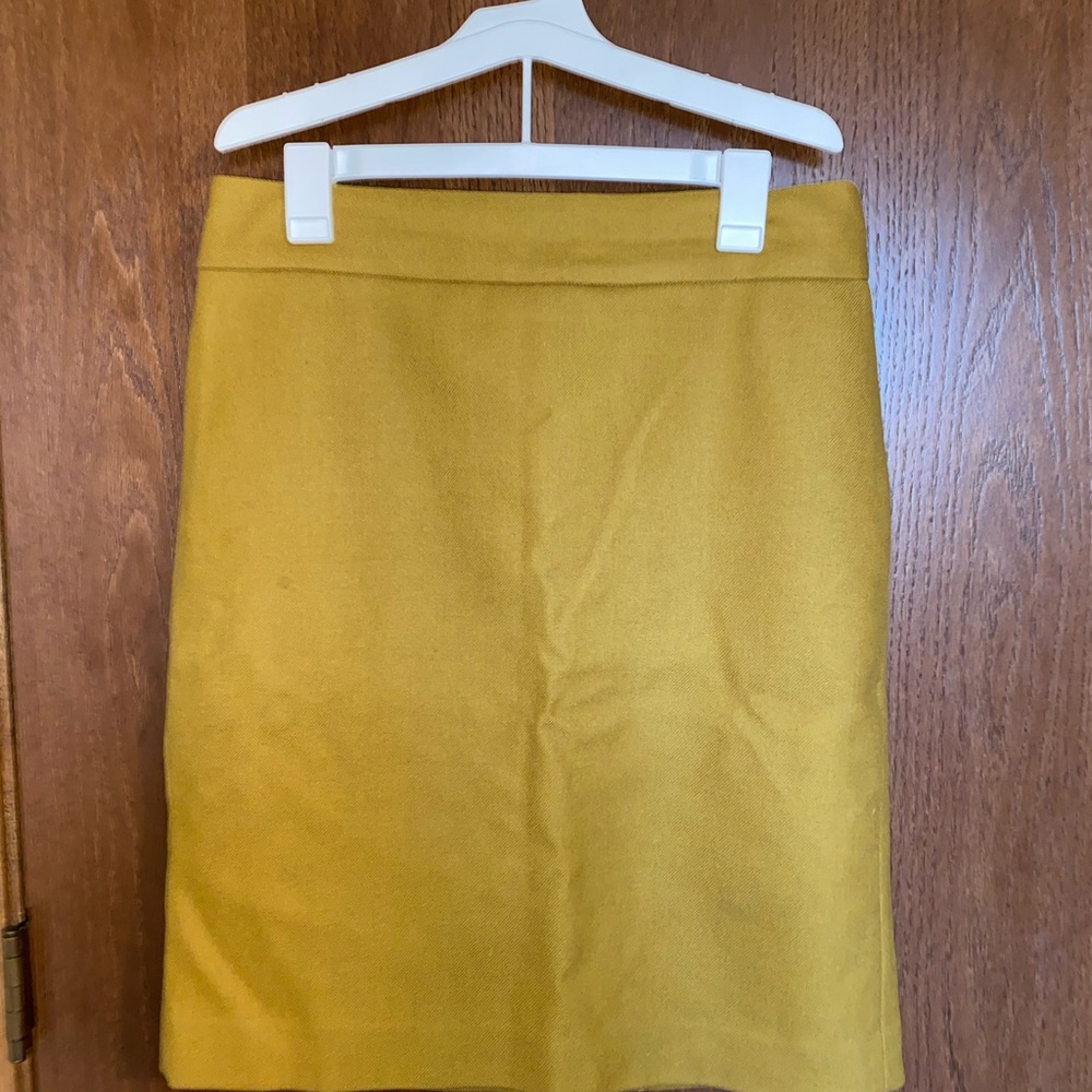 J. Crew yellow pencil skirt